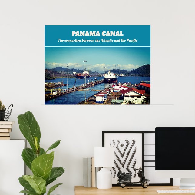 Poster Canal do Panamá (Escritório em casa)
