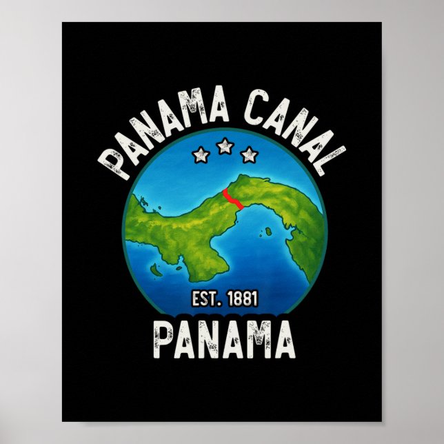 Poster Canal do Panamá Est.1881  (Frente)