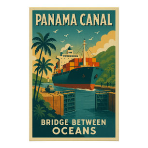 Póster Canal do Panamá - Ponte entre Oceanos