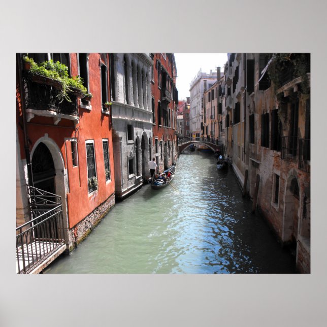 Poster Canal em Veneza na Itália (Frente)