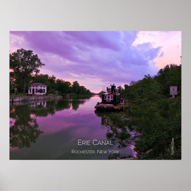 Poster - Canal Erie no Sunset (Frente)
