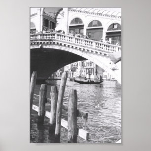 Poster Canal grande de Veneza Italia da ponte de Rialto