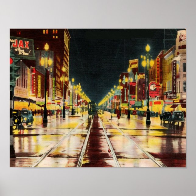 Poster "Canal Street", Nova Orleans (Frente)
