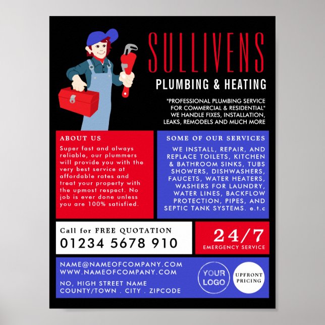 Poster Canalizador de Cartoon, Canalizador, Publicidade C (Frente)