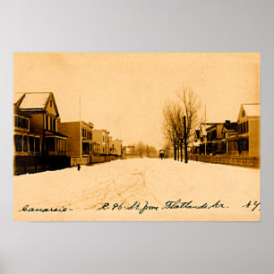Póster Canarsie Brooklyn Nova Iorque Flatlands Ave 1910
