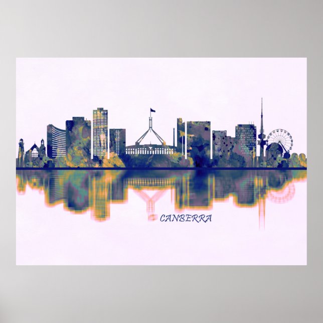 Poster Canberra Skyline (Frente)