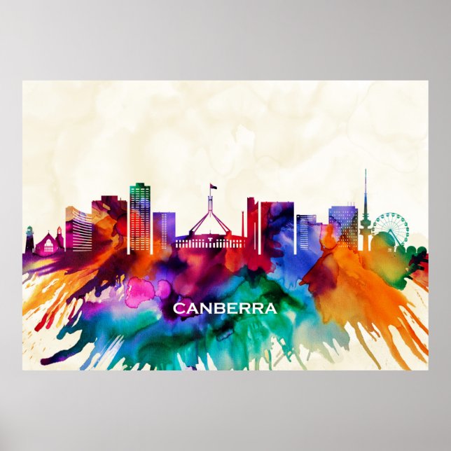 Poster Canberra Skyline (Frente)