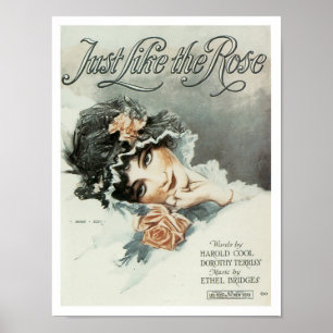 Póster Canção apenas como o cobrir da folha de música 