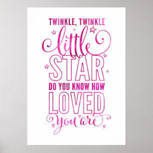Poster CANÇÃO DE NINAR brilhe, brilhe estrelinha rosa