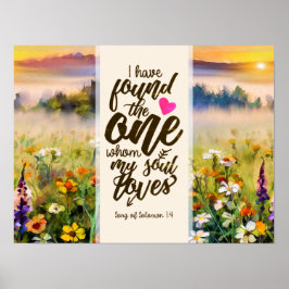 Poster Canção de Salomão 3:4 Encontrei a Bíblia Uma