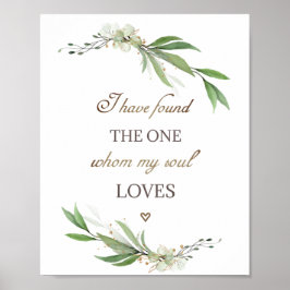 Poster Canção de Salomão 3:4 Encontrei o Um Verde