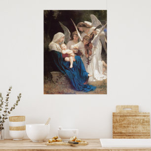 Poster Canção dos Anjos (1881) por Bouguereau
