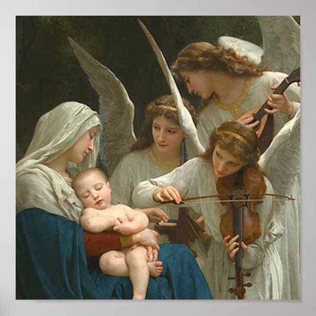 Poster Canção dos Anjos - William Bouguereau (Frente)