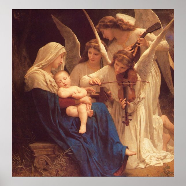 Poster Canção dos Anjos - William Bouguereau (Frente)