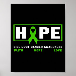 Poster Cancer Bile Duct - Esperança de consciência do Can
