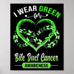 Poster Cancer Bile Duct Sensibilização Eu Visto Borboleta