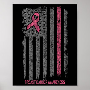 Poster Cancer Breve Camisas Bandeira Americana Cancer A