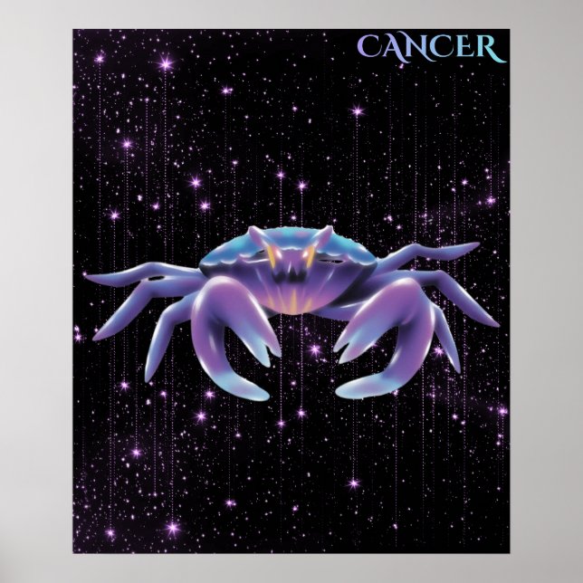 Poster Câncer Celestial – Arte Astrológica (Frente)