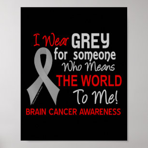 Poster Cancer Cerebral Para Alguém Que Significa Mundo Pa