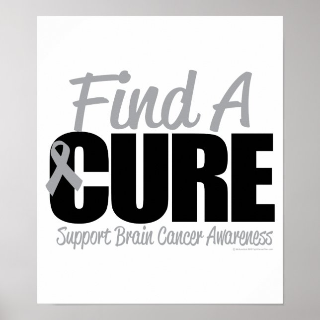 Póster Cancer Cérebro Encontrar Uma Cura (Frente)