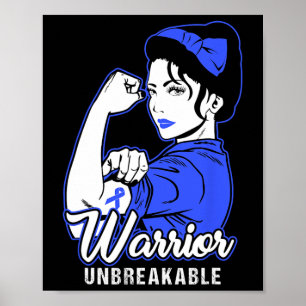 Poster Cancer Colono Guerreiro Cancer Camisa Colorretal