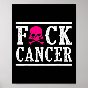 Poster Cancer Crânio E Crossbones Esqueleto Cancer