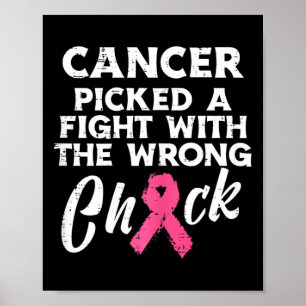 Poster Cancer Da Mama Escolheu Uma Consciência Errada Do