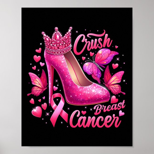 Poster Cancer Da Mama Lida Como Uma Rainha Negra (Frente)