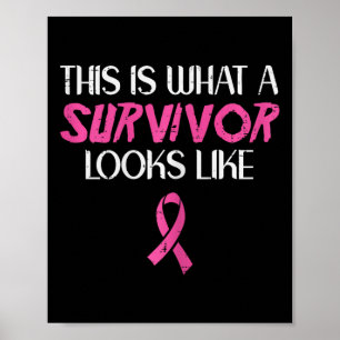Poster Cancer Da Mama Que Sobrevivência Se Parece Com Con
