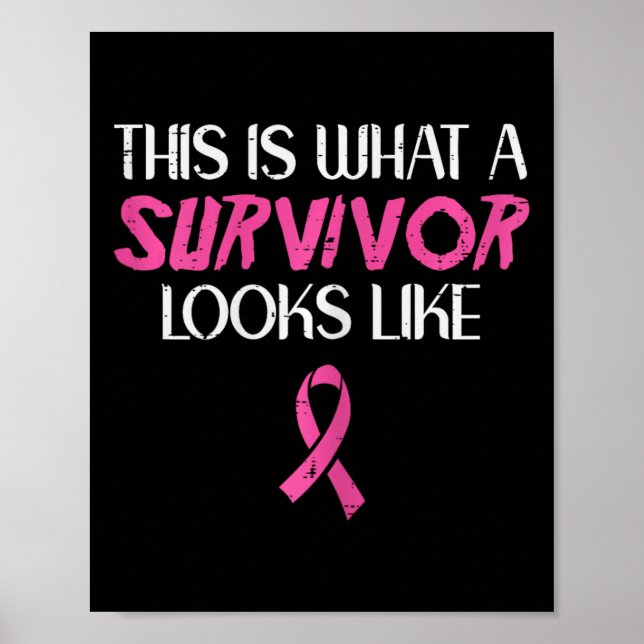 Poster Cancer Da Mama Que Sobrevivência Se Parece Com Con (Frente)