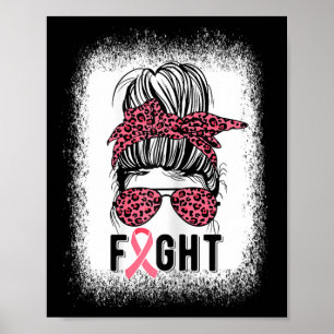 Poster Cancer de fita rosa-apoio ao cancer de mama Aw