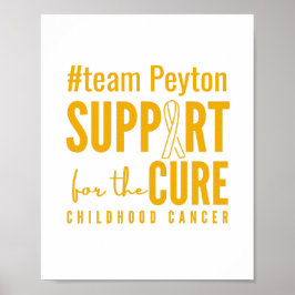 Poster cancer de infância nome personalizado suporte Impr