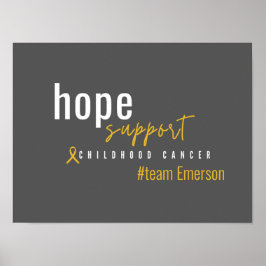 Poster cancer de infância Personalizado #nome do grupo Po