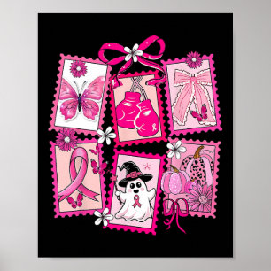 Poster Cancer de Mama do Halloween, Arco de coquete rosa,