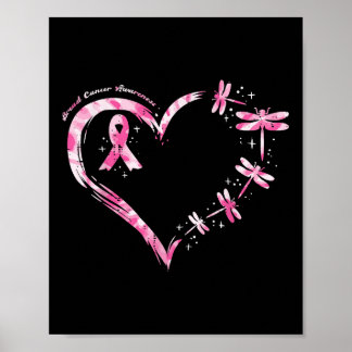 Poster Cancer de mama Dragões do coração Sensibilização M
