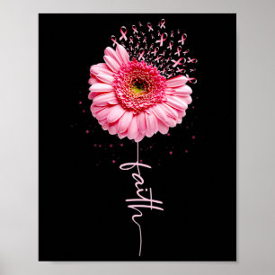 Poster Cancer de Mama Fé de Girassol Cancer de Mama Aware