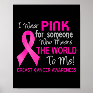 Poster Cancer De Mama Rosa Para Alguém Que Quer Dizer Que