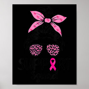 Poster Cancer de Mama rosa-rosa-do-leopardo-esquadrão Awa