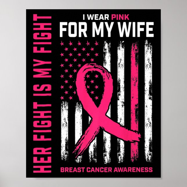 Poster Cancer De Mama Sua Luta É Minha Luta Eu Visto Wi R (Frente)