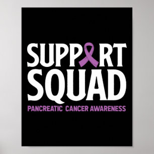 Poster Câncer de pâncreas quadrado de suporte ao câncer d