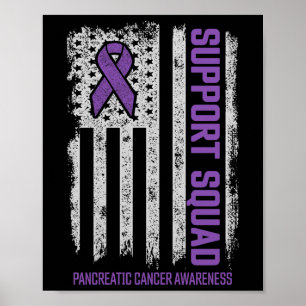 Poster Câncer de pâncreas quadrado de suporte ao câncer d