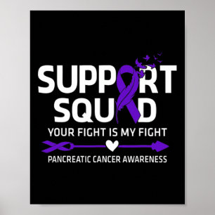 Poster Câncer de pâncreas quadrado de suporte ao câncer d