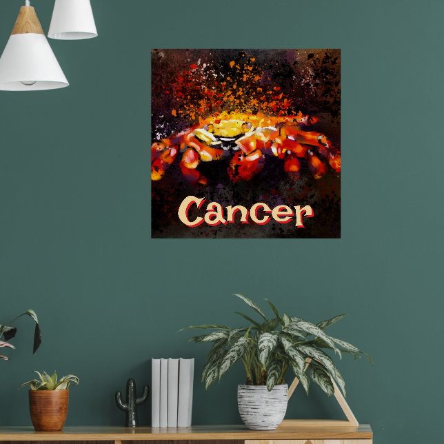 Poster Cancer de praia costeira náutica do caranguejo per (Sala de Estar 1)