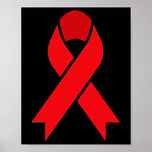 Poster Cancer de sangue Friso Vermelho Semana de Consciên