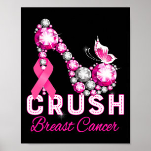 Poster Cancer de suporte ao guerreiro do Cancer de mama d