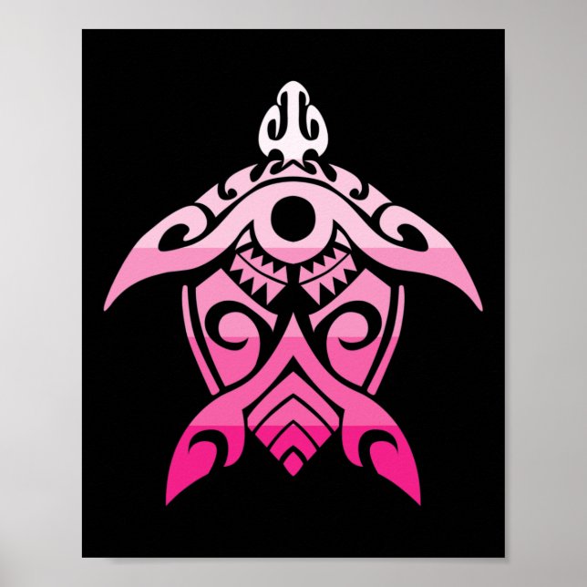 Poster Cancer de Tartaruga Tribal Sensibilização Pol Hava (Frente)