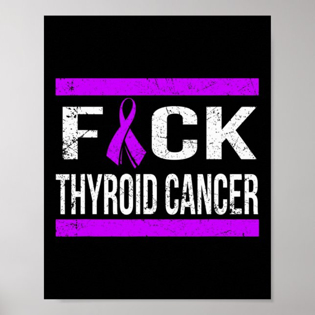 Poster Câncer de tiróide T Camisa (Frente)