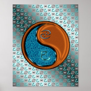 Poster Cancer e Cobra de madeira