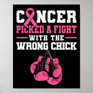 Poster Cancer Escolheu Uma Luta Com A Caixa De Pintinho E