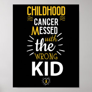 Poster Câncer Infantil Mexeu Com a Consciência do Kid Wro
